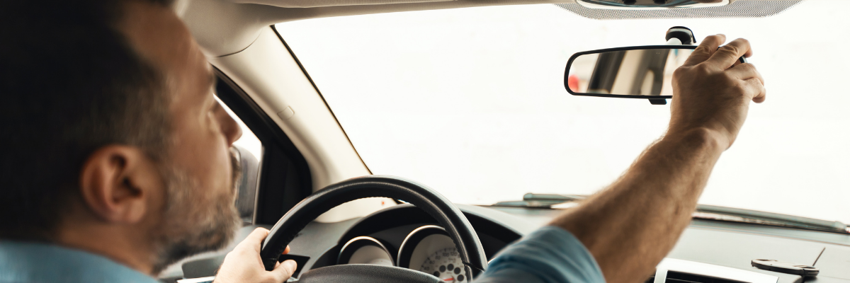 Adjust the rearview mirror